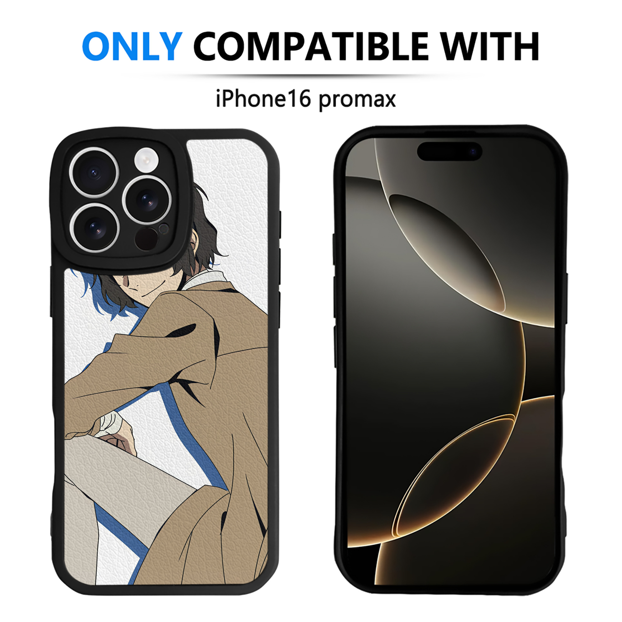 （画像用） 文豪ストレイドッグス Bungo Stray Dogs 【iPhone 16シリーズ対応】シリコンスマホケース（レザー調） 材質：シリコン